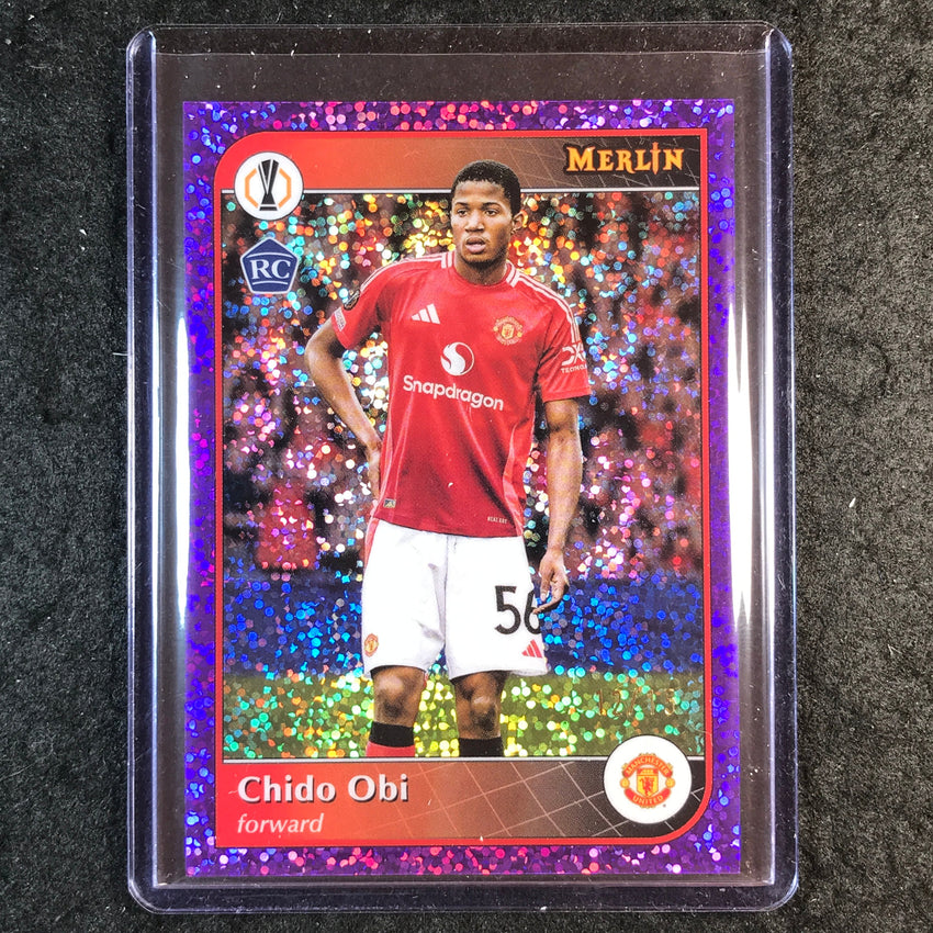 2024-25 Merlin UEFA Club Comp CHIDO OBI Rookie Base Purple Speckle 12/15 #61
