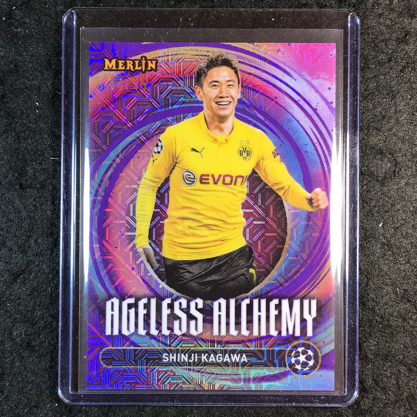 2024-25 Merlin UEFA Club Comp SHINJI KAGAWA Ageless Alchemy Purple Mojo 14/15