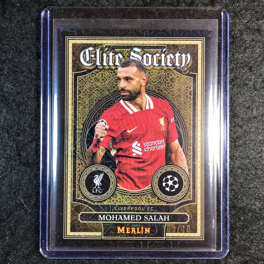 2024-25 Merlin UEFA Club Comp MOHAMED SALAH Elite Society Black Mojo 3/10 #12