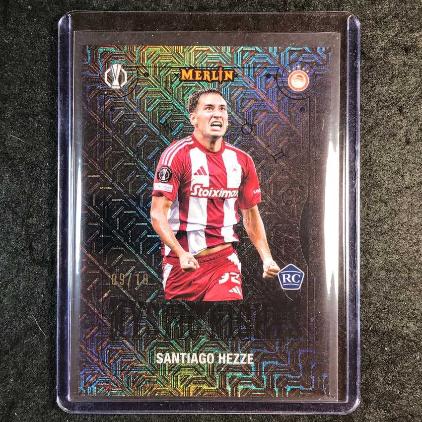 2024-25 Merlin UEFA Club Comp SANTIAGO HEZZE Mystic Nights Rookie Black 9/10 #7