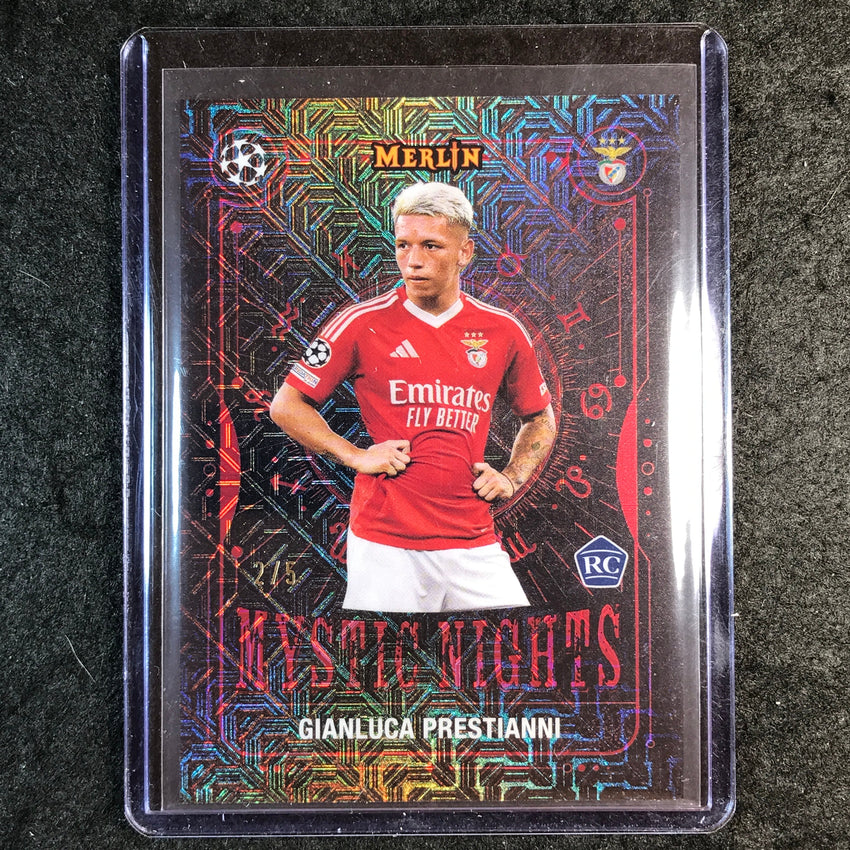 2024-25 Merlin UEFA Club Comp PRESTIANNI Mystic Nights Rookie Red Mojo 2/5 #21