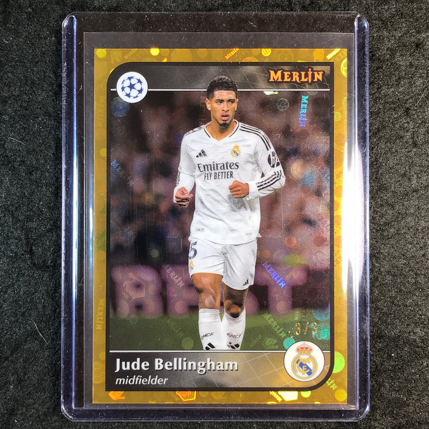 2024-25 Merlin UEFA Club Comp JUDE BELLINGHAM Gold Vintage Refractor 3/3 #5
