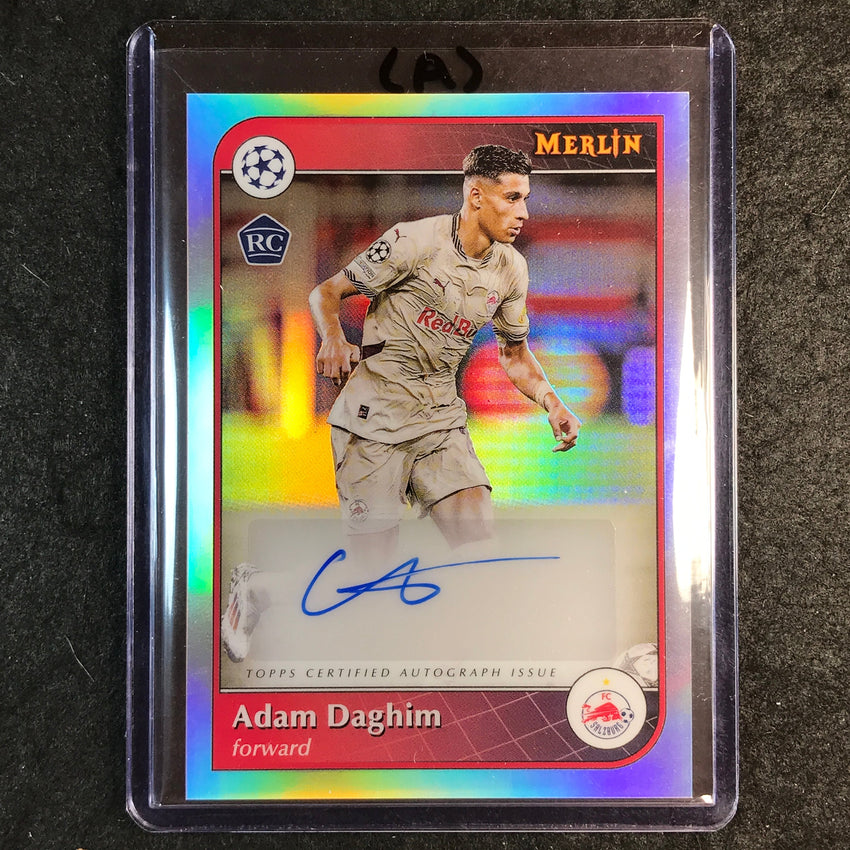 2024-25 Merlin UEFA Club Comp ADAM DAGHIM Base Rookie Auto Refractor #AD (A)