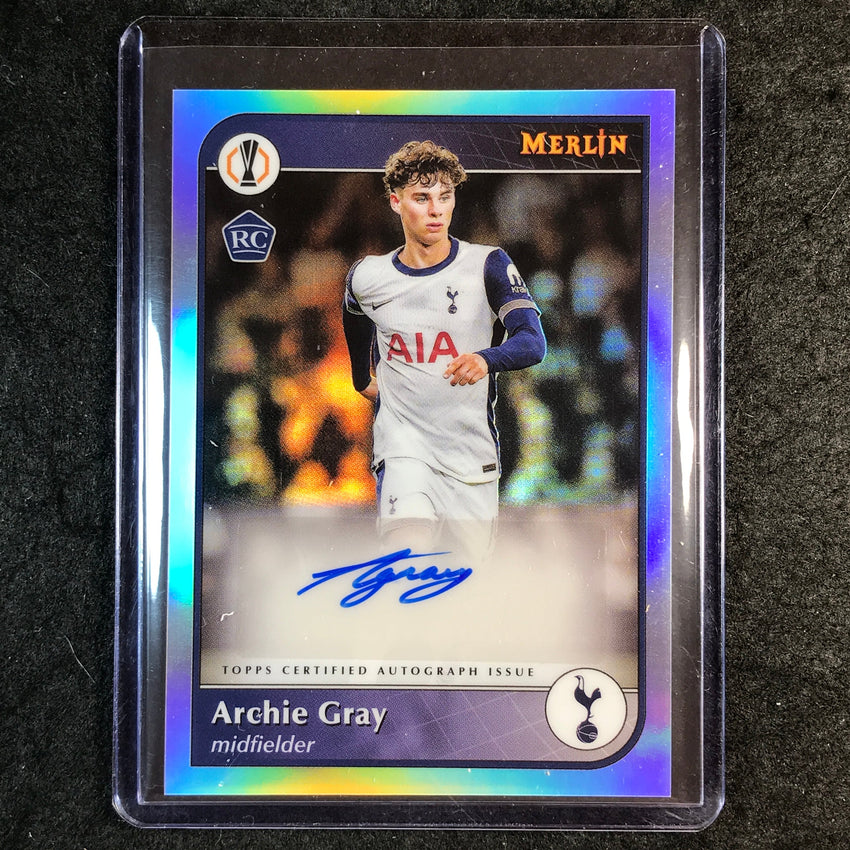 2024-25 Merlin UEFA Club Comp ARCHIE GRAY Base Rookie Auto Refractor #GRA