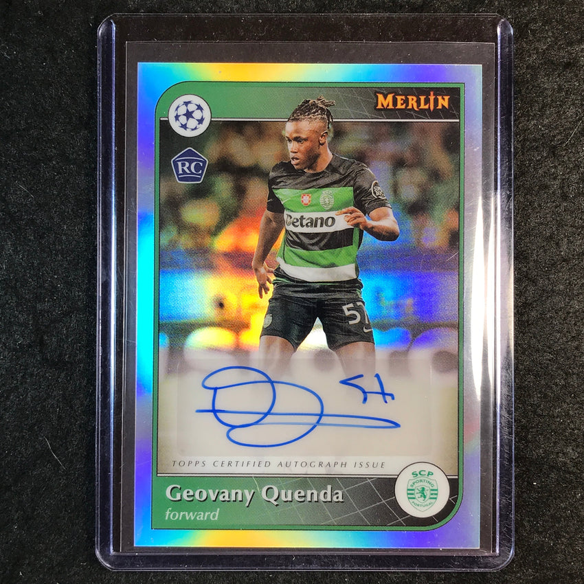 2024-25 Merlin UEFA Club Comp GEOVANY QUENDA Base Rookie Auto Refractor #GQ