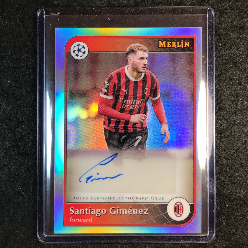 2024-25 Merlin UEFA Club Comp SANTIAGO GIMENEZ Base Auto Refractor #GZ