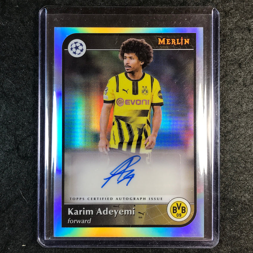 2024-25 Merlin UEFA Club Comp KARIM ADEYEMI Base Auto Refractor #KA