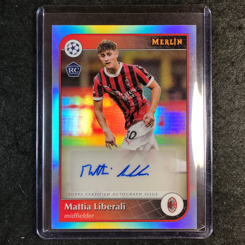 2024-25 Merlin UEFA Club Comp MATTIA LIBERALI Base Rookie Auto Refractor #ML