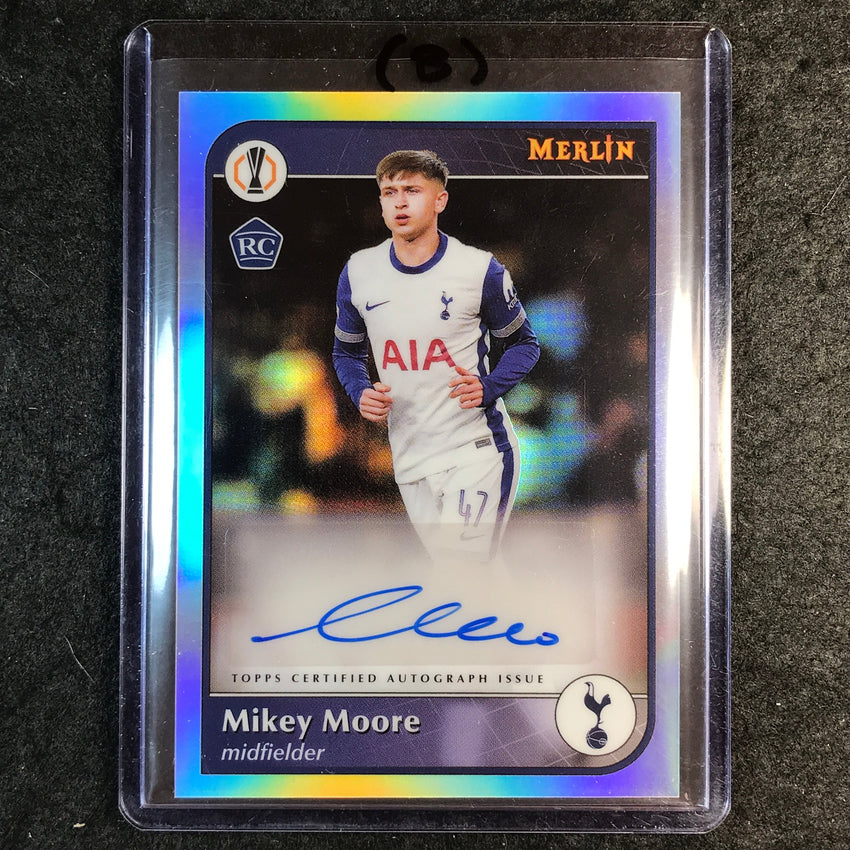 2024-25 Merlin UEFA Club Comp MIKEY MOORE Base Rookie Auto Refractor #MOO (B)