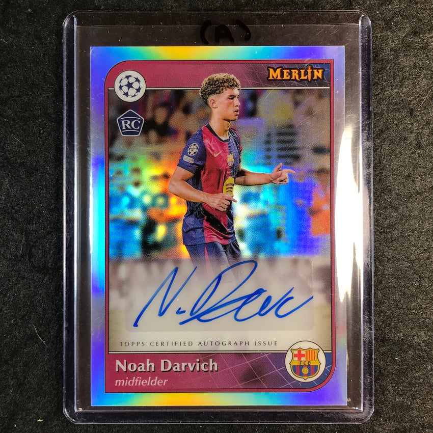 2024-25 Merlin UEFA Club Comp NOAH DARVICH Base Rookie Auto Refractor #ND (A)
