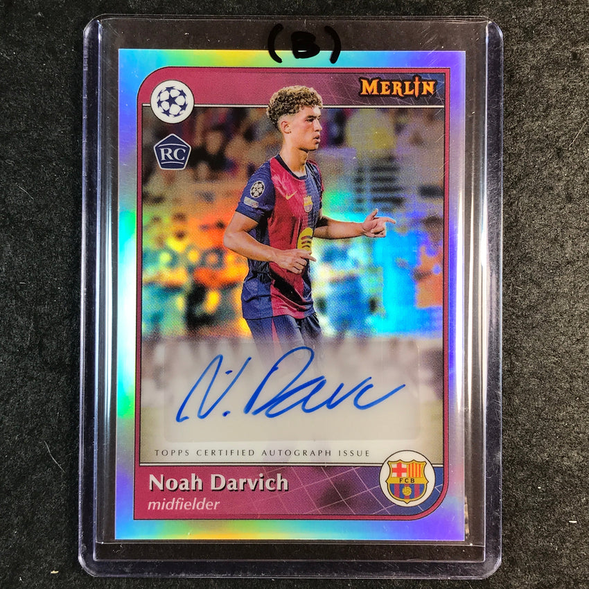 2024-25 Merlin UEFA Club Comp NOAH DARVICH Base Rookie Auto Refractor #ND (B)