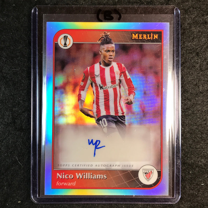2024-25 Merlin UEFA Club Comp NICO WILLIAMS Base Auto Refractor #NW (B)