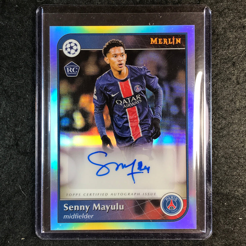 2024-25 Merlin UEFA Club Comp SENNY MAYULU Base Rookie Auto Refractor #SM