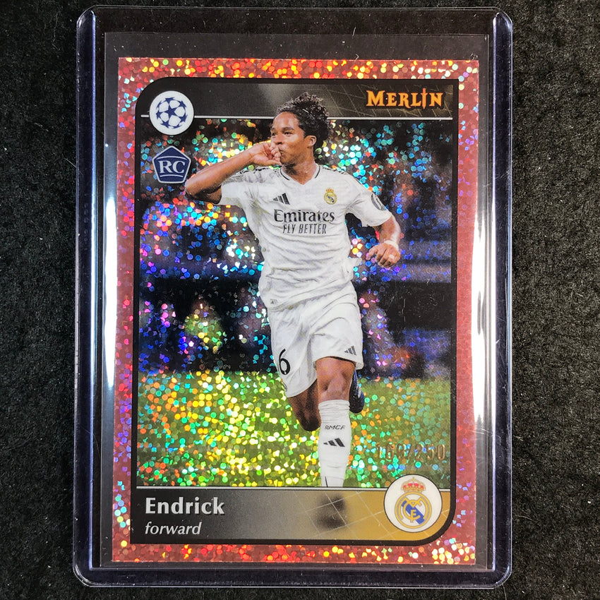 2024-25 Merlin UEFA Club Comp ENDRICK Rookie Rose Gold Speckle /250 #16