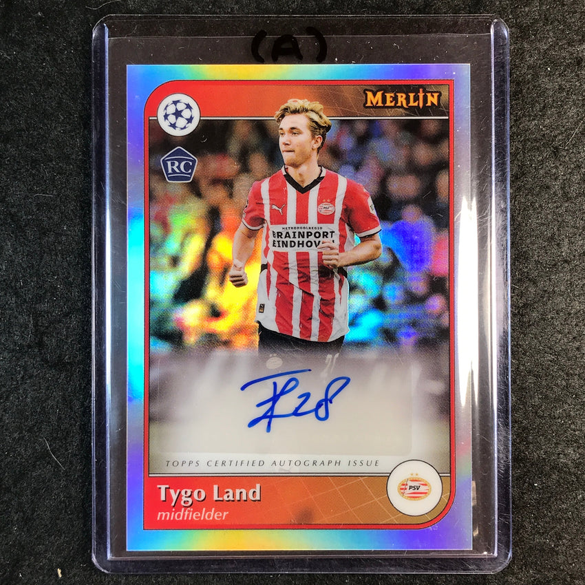 2024-25 Merlin UEFA Club Comp TYGO LAND Base Rookie Auto Refractor #TL (A)