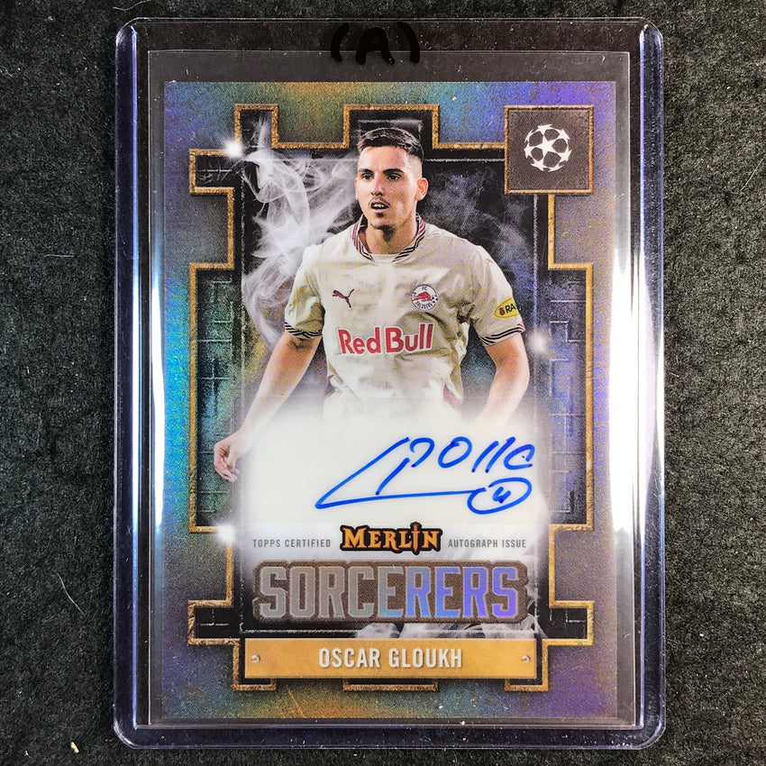 2024-25 Merlin UEFA Club Comp OSCAR GLOUKH Sorcerers Auto Refractor #OG (A)