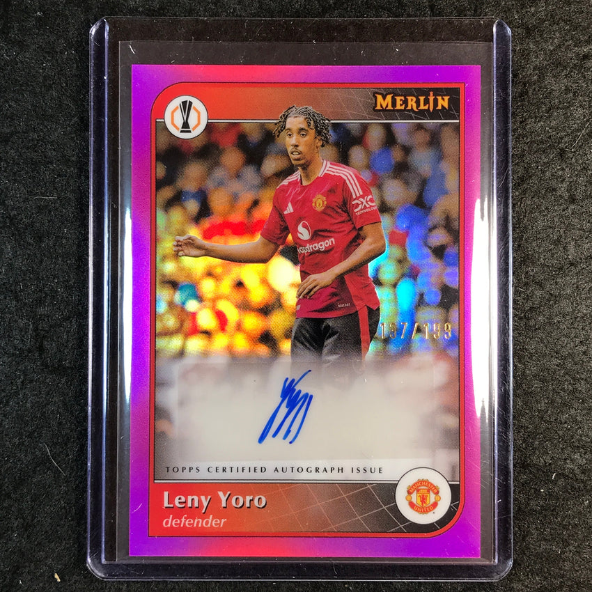 2024-25 Merlin UEFA Club Comp LENY YORO Base Auto Pink 137/199