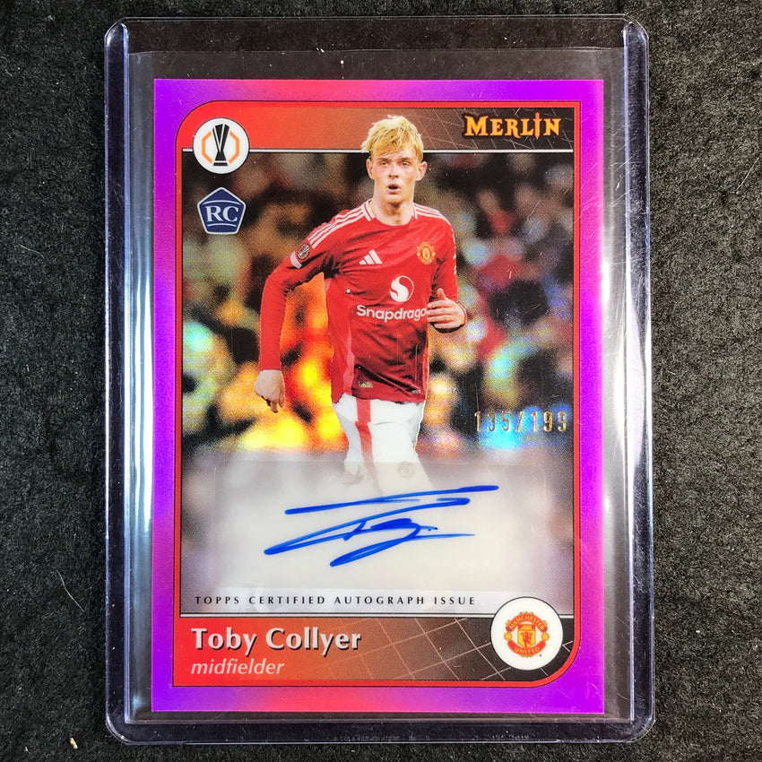 2024-25 Merlin UEFA Club Comp TOBY COLLYER Base Rookie Auto Pink 135/199