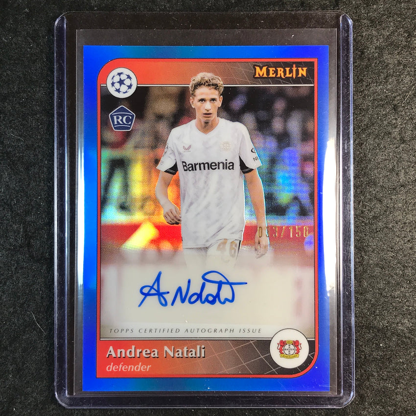 2024-25 Merlin UEFA Club Comp ANDREA NATALI Base Rookie Auto Blue 33/150