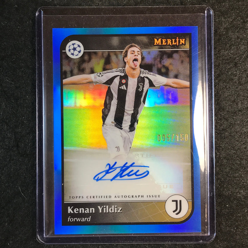 2024-25 Merlin UEFA Club Comp KENAN YILDIZ Base Auto Blue 5/150