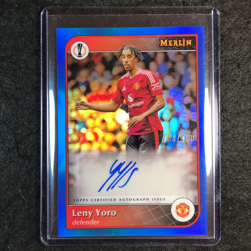 2024-25 Merlin UEFA Club Comp LENY YORO Base Auto Blue 134/150