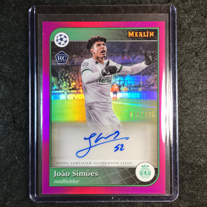 2024-25 Merlin UEFA Club Comp JOAO SIMOES Base Rookie Auto Magenta 118/125