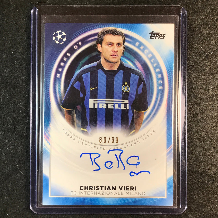 2024-25 Merlin UEFA Club Comp CHRISTIAN VIERI Marks of Excellence Auto 80/99