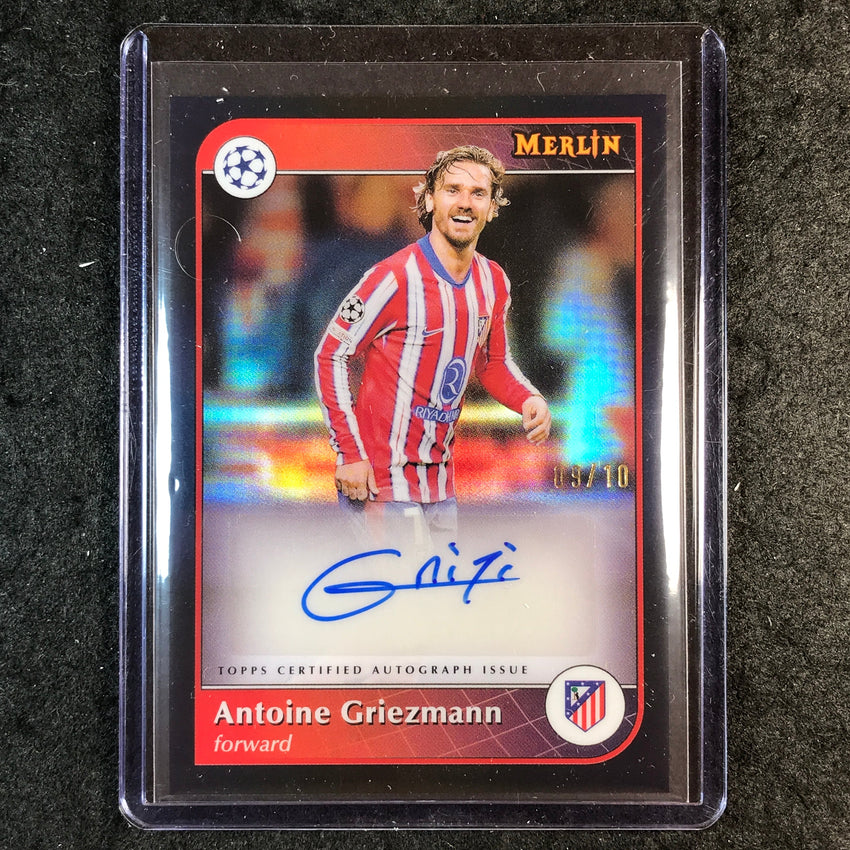 2024-25 Merlin UEFA Club Comp ANTOINE GRIEZMANN Base Auto Black 9/10