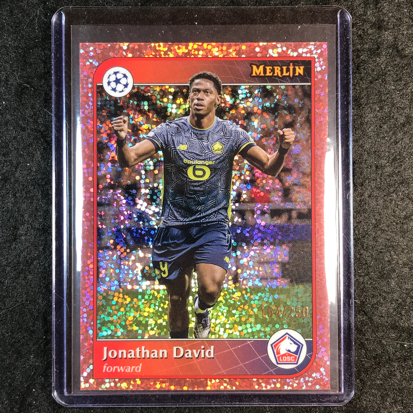 2024-25 Merlin UEFA Club Comp JONATHAN DAVID Rose Gold Speckle /250 #125
