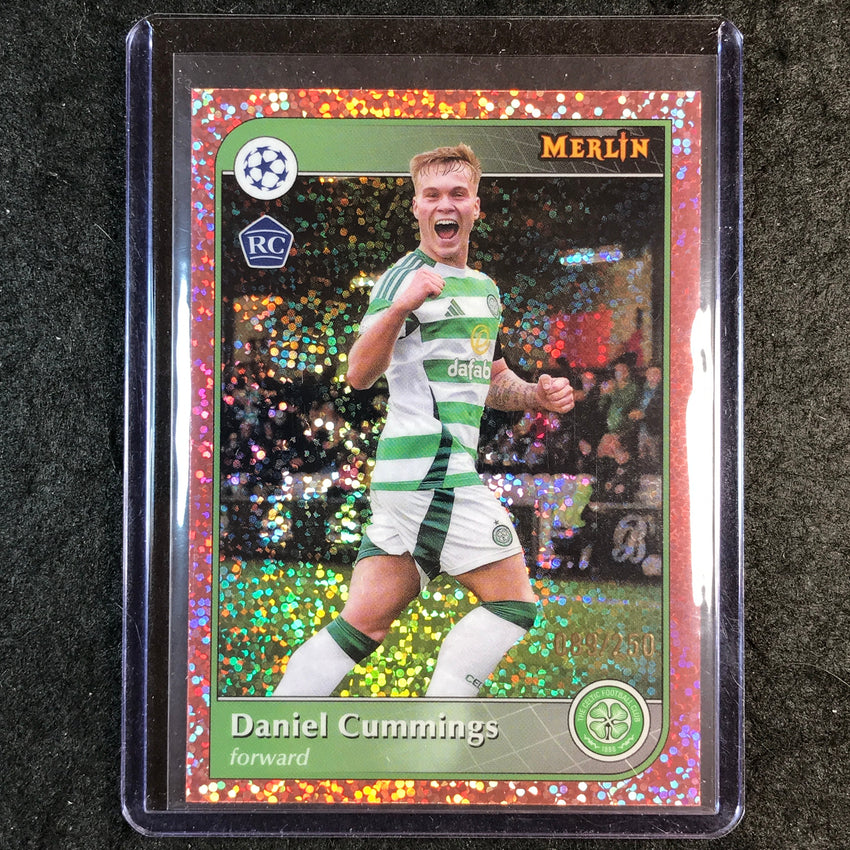 2024-25 Merlin UEFA Club Comp DANIEL CUMMINGS Rookie Rose Gold Speckle /250 #166