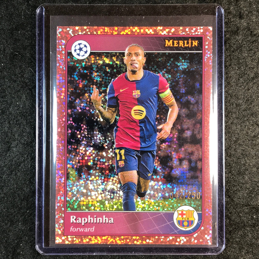 2024-25 Merlin UEFA Club Comp RAPHINHA Rose Gold Speckle /250 #192