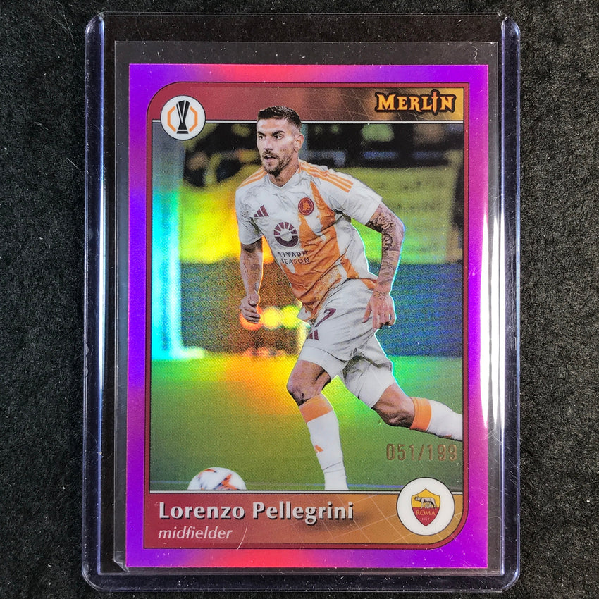 2024-25 Merlin UEFA Club Comp LORENZO PELLEGRINI Pink /199 #52