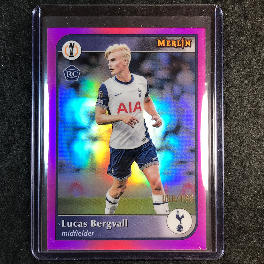 2024-25 Merlin UEFA Club Comp LUCAS BERGVALL Rookie Pink /199 #55