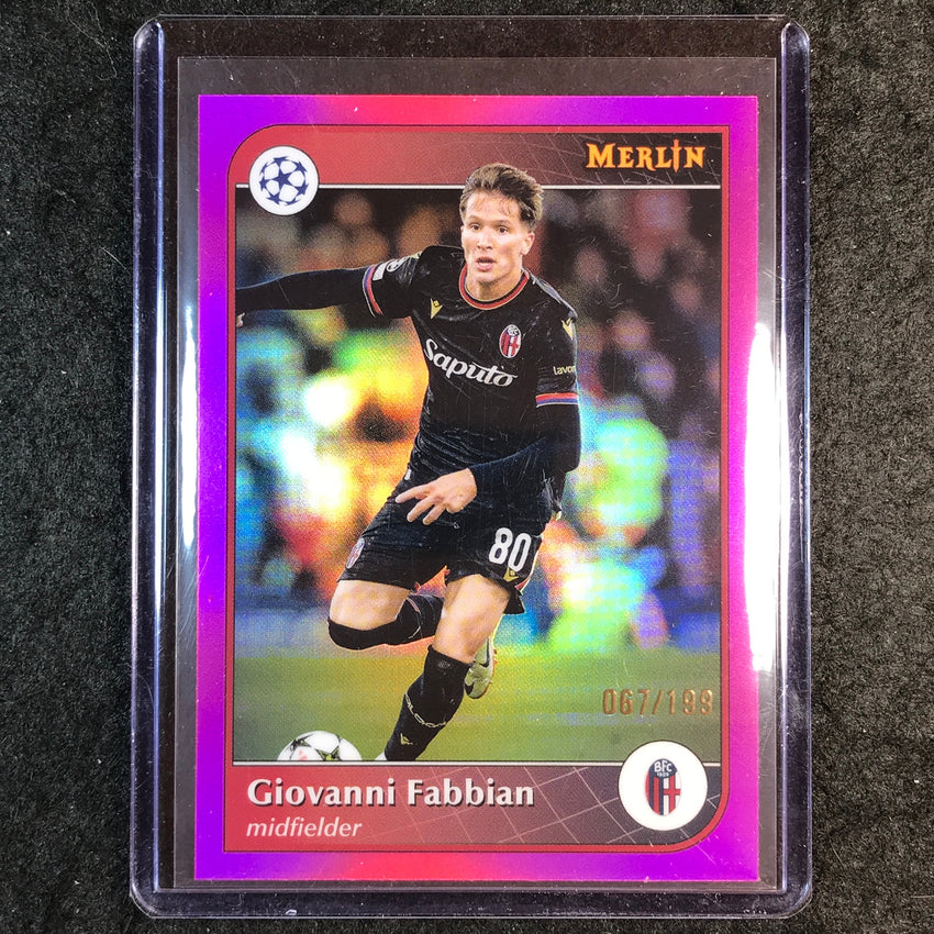 2024-25 Merlin UEFA Club Comp GIOVANNI FABBIAN Pink /199 #64