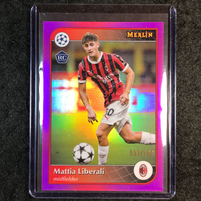2024-25 Merlin UEFA Club Comp MATTIA LIBERALI Rookie Pink /199 #108