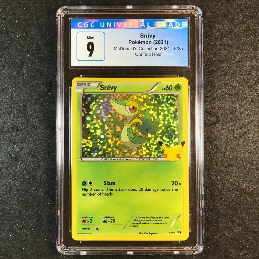 CGC 9 Snivy - 5/25 - Mcdonalds Collection 2021 Confetti Promo 057