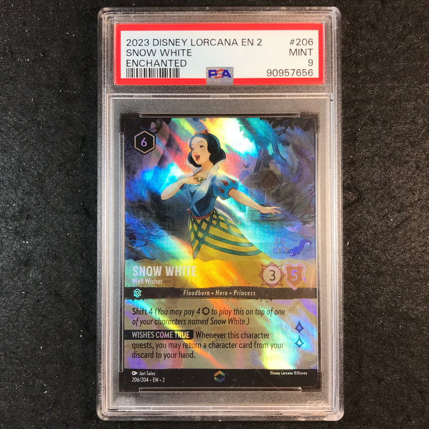 PSA 9 Snow White Well Wisher - 206/204 - Enchanted Rise Of The Floodborn 656