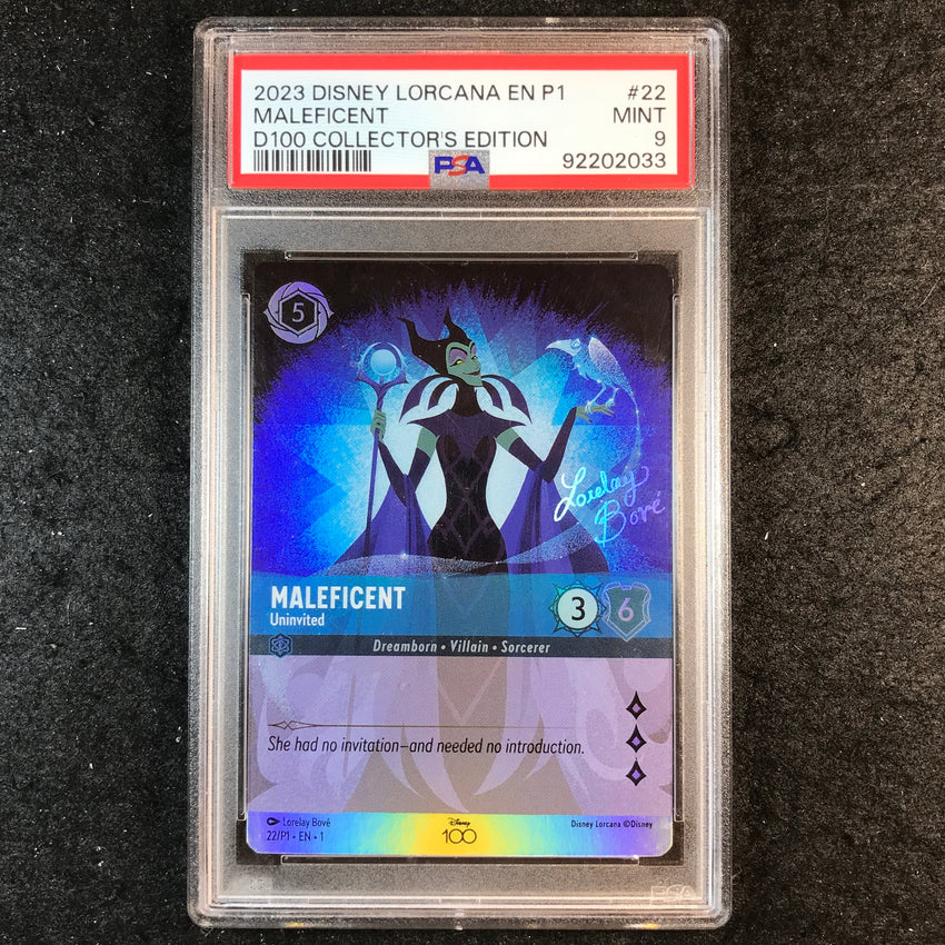 PSA 9 Maleficent Uninvited - 22/P1 - D100 Collector's Edition Promo 033