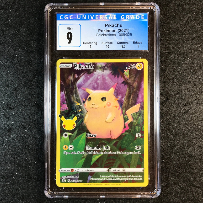 CGC 9 Pikachu - 005/025 - Full Art Celebrations 027