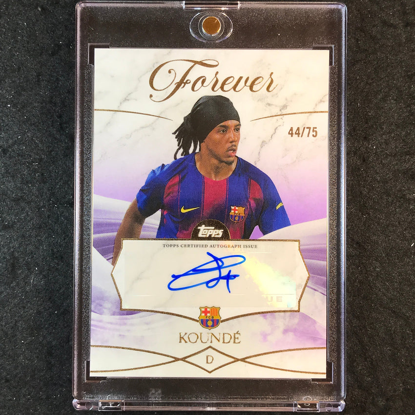 2025-26 Topps Forever Barcelona JULES KOUNDE Forever Men's Auto Purple 44/75