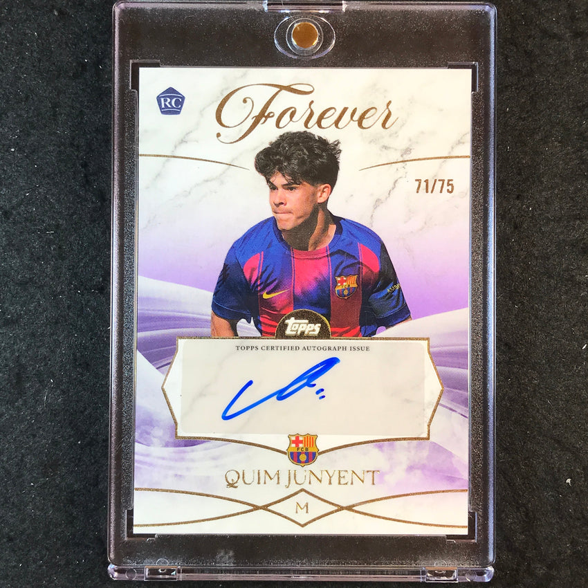 2025-26 Topps Forever Barcelona QUIM JUNYENT Forever Rookie Auto Purple 71/75