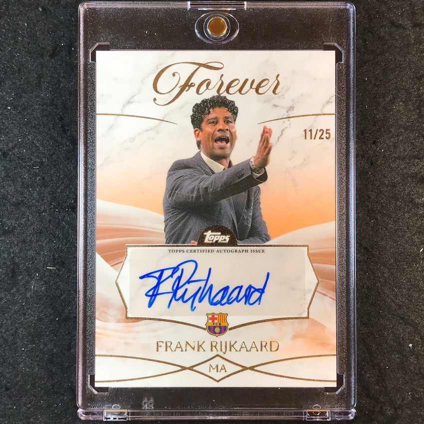2025-26 Topps Forever Barcelona FRANK RIJKAARD Forever Men's Auto Orange 11/25