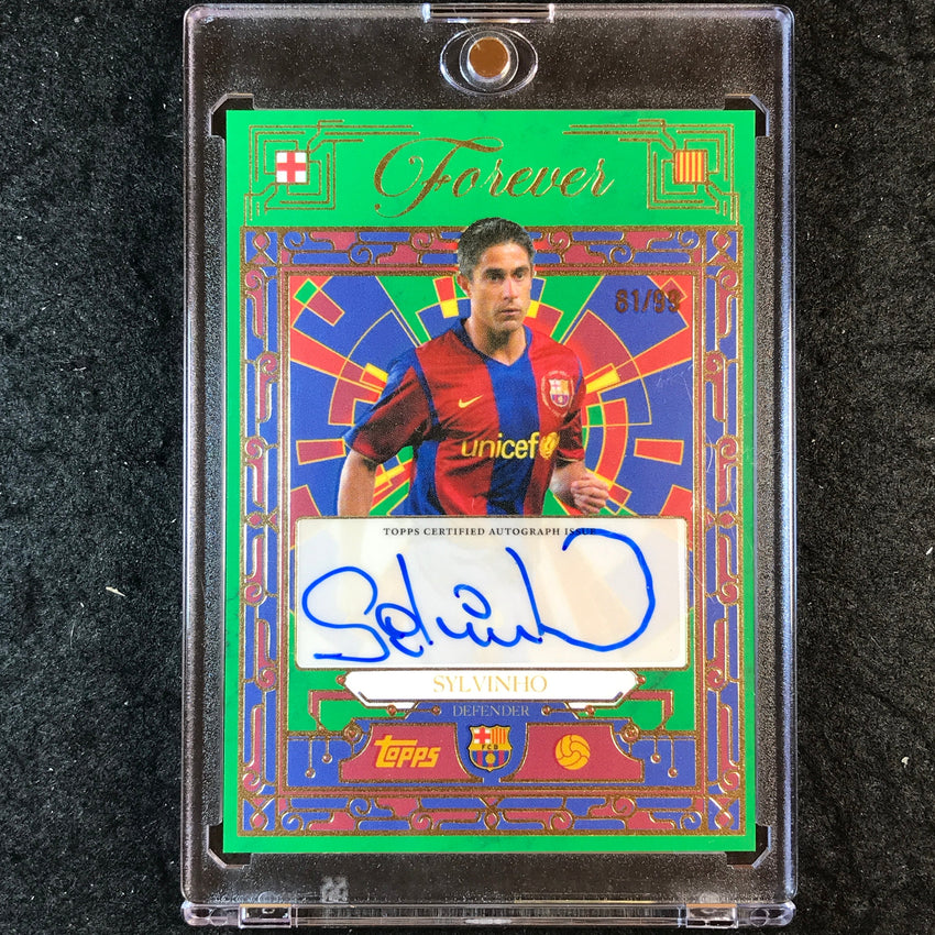 2025-26 Topps Forever Barcelona SYLVINHO Blaugrana Vault Auto Green 81/99