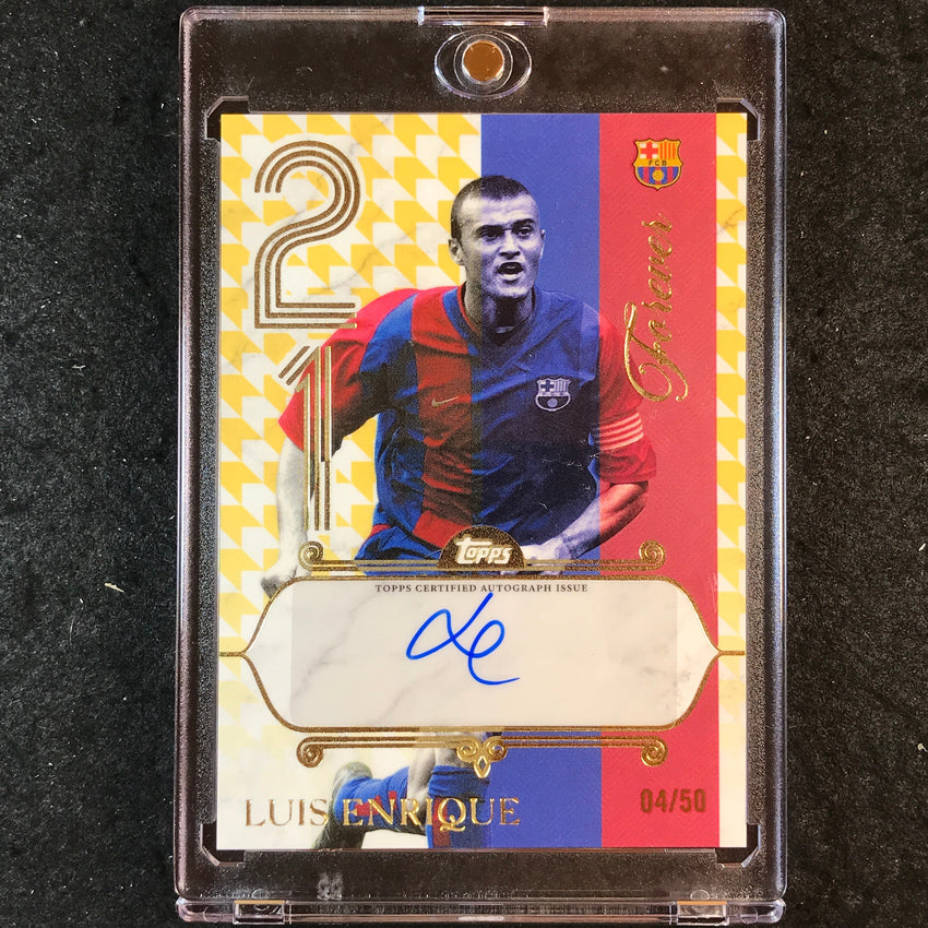 2025-26 Topps Forever Barcelona LUIS ENRIQUE Forever Kit Autographs Gold 4/50