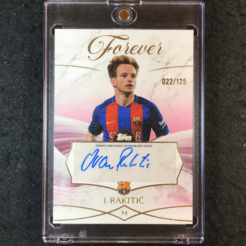 2025-26 Topps Forever Barcelona IVAN RAKITIC Forever Men's Auto Burgundy 22/125
