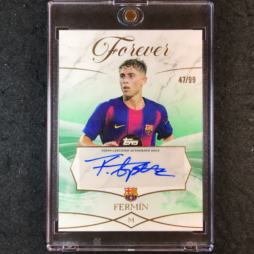 2025-26 Topps Forever Barcelona FERMIN LOPEZ Forever Men's Auto Green 47/99