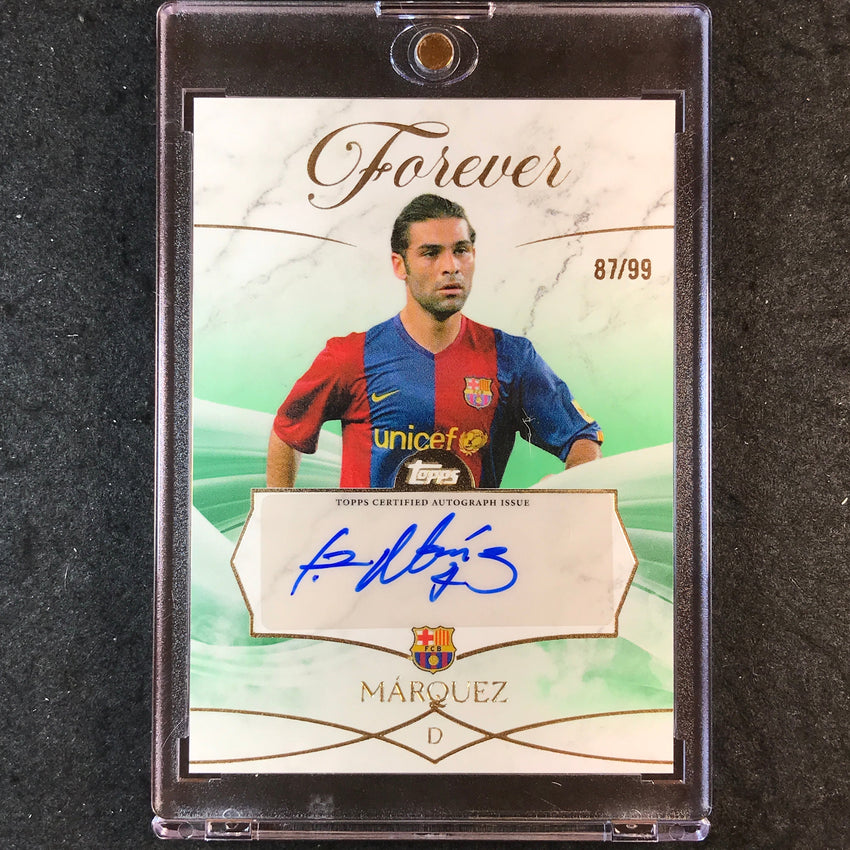 2025-26 Topps Forever Barcelona RAFAEL MARQUEZ Forever Men's Auto Green 87/99