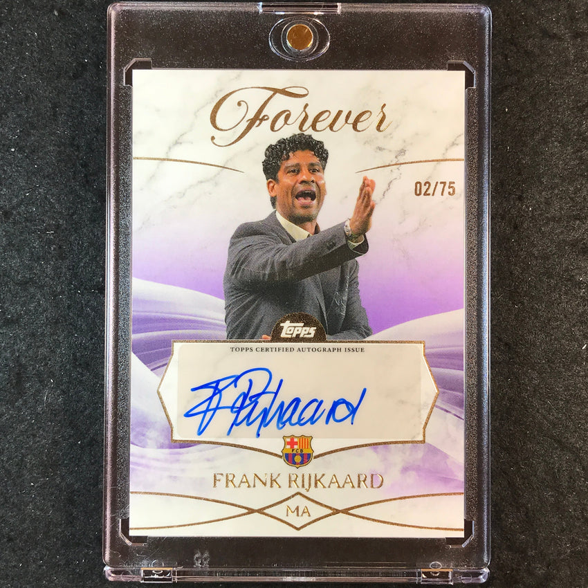 2025-26 Topps Forever Barcelona FRANK RIJKAARD Forever Men's Auto Purple 2/75