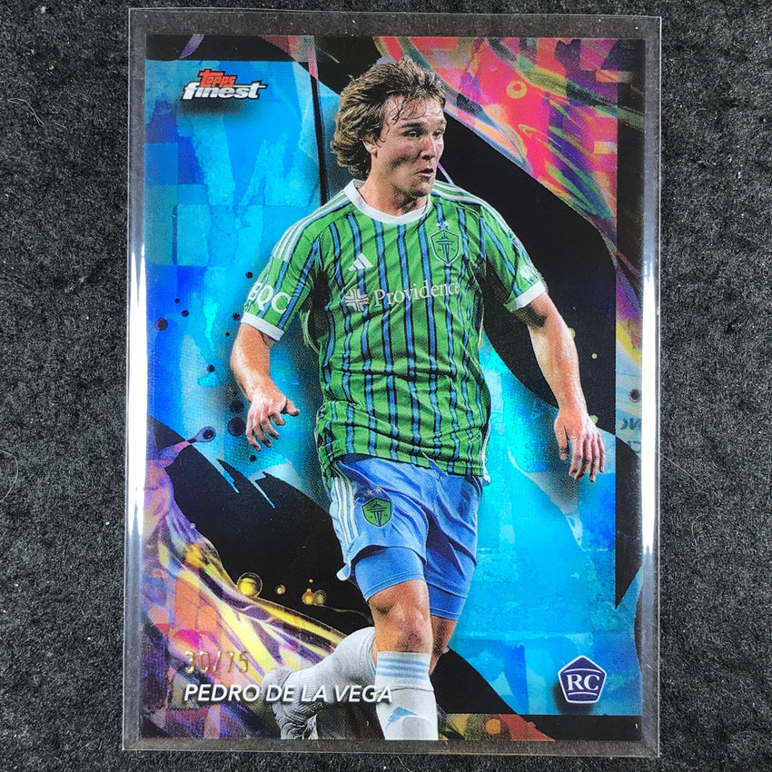 2024 Topps Finest MLS PEDRO DE LA VEGA Rookie Uncommon Aqua 30/75 #174