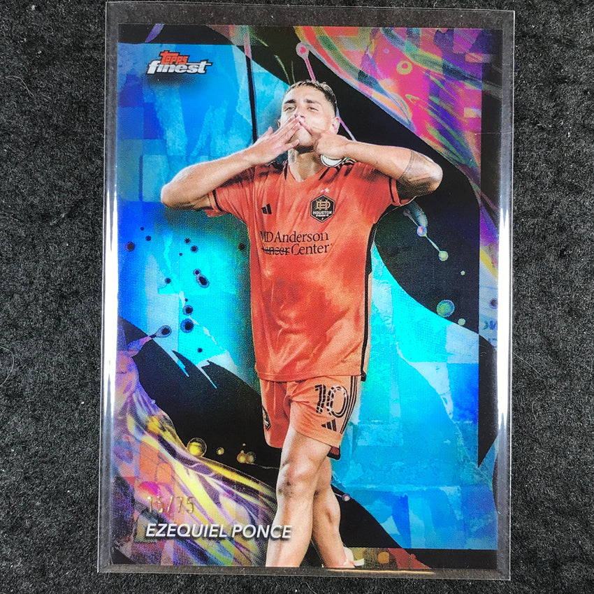 2024 Topps Finest MLS EZEQUIEL PONCE Uncommon Aqua 15/75 #179